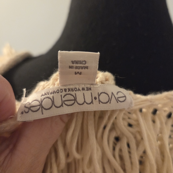 New York & Company Beige Fringe Cardigan - Picture 5 of 5